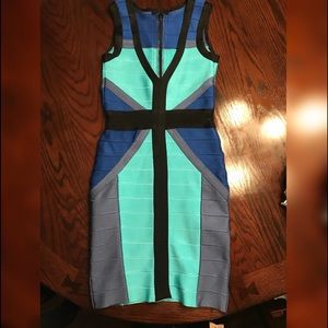 Color block bandage dress